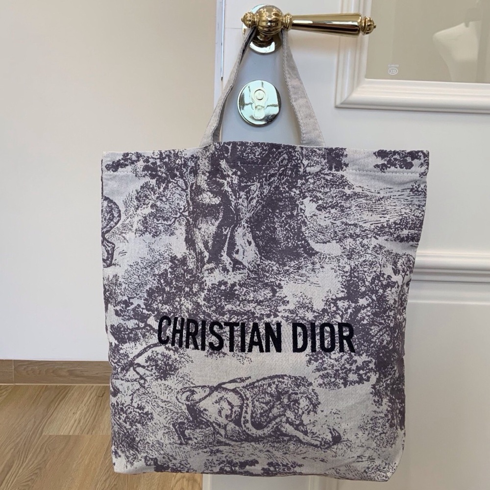 Christian Dior GWP 'Toile de Jouy' Canvas Tote - Grey - Picture 1 of 7